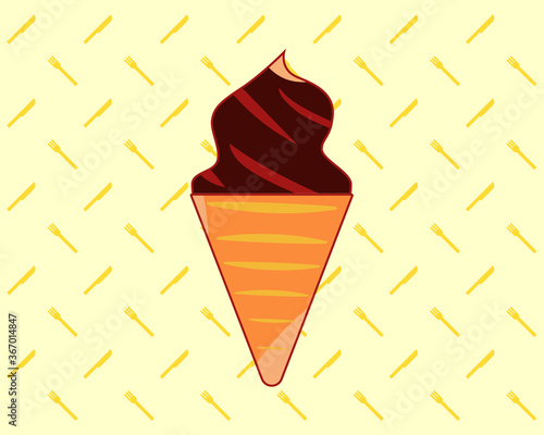 Ilustración Textura Helado comida rápida