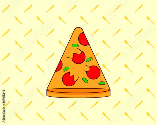 Ilustración Textura Pizza comida rápida
