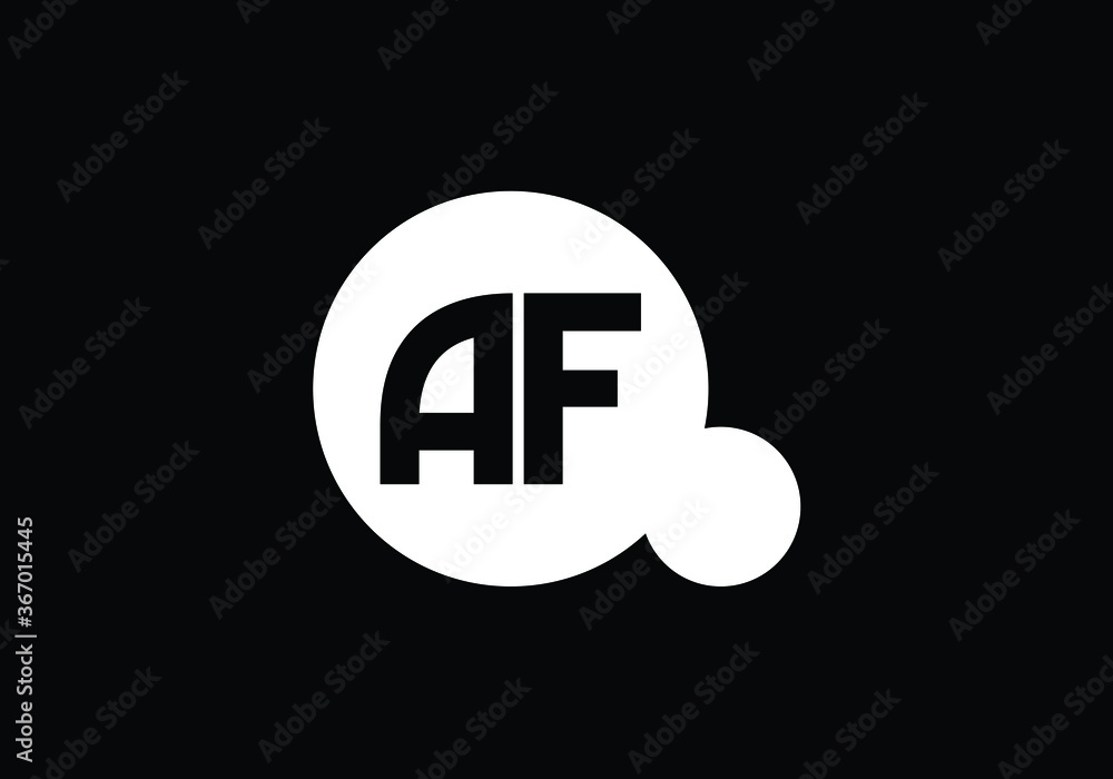 A F letter sign symbol. Initial Letter A F Logo Design Vector Template. Monogram logo A F letter sign symbol. Initial Letter A F Logo Design Vector Template. Monogram logo