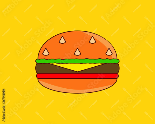 Ilustración Textura comida rápida Hamburguesa 