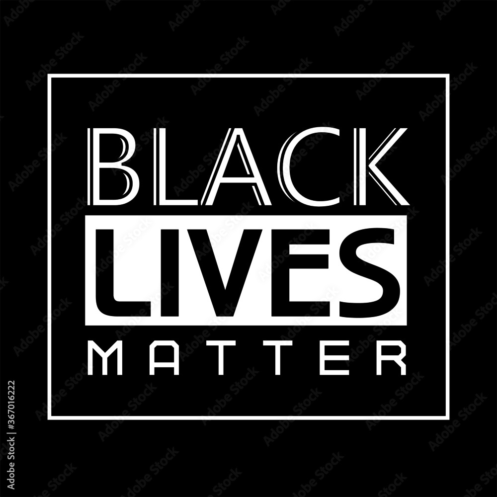 Black Lives Matter. Design of Banner. Vector logo set Illustration.