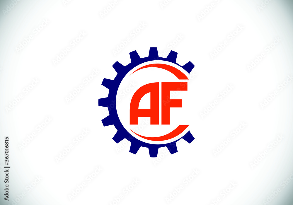 A F letter sign symbol. Initial Letter A F Logo Design Vector Template. Monogram logo A F letter sign symbol. Initial Letter A F Logo Design Vector Template. Monogram logo