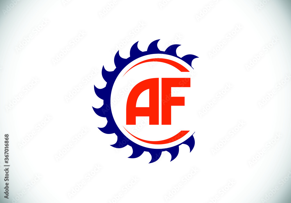 A F letter sign symbol. Initial Letter A F Logo Design Vector Template. Monogram logo A F letter sign symbol. Initial Letter A F Logo Design Vector Template. Monogram logo