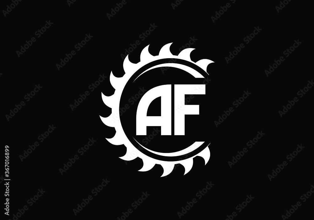Fototapeta premium A F letter sign symbol. Initial Letter A F Logo Design Vector Template. Monogram logo