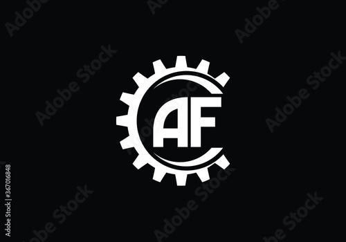 A F letter sign symbol. Initial Letter A F Logo Design Vector Template. Monogram logo