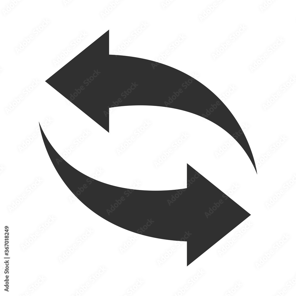 arrows icon shape pointer reload progress silhouette style arrows icon shape pointer reload progress silhouette style