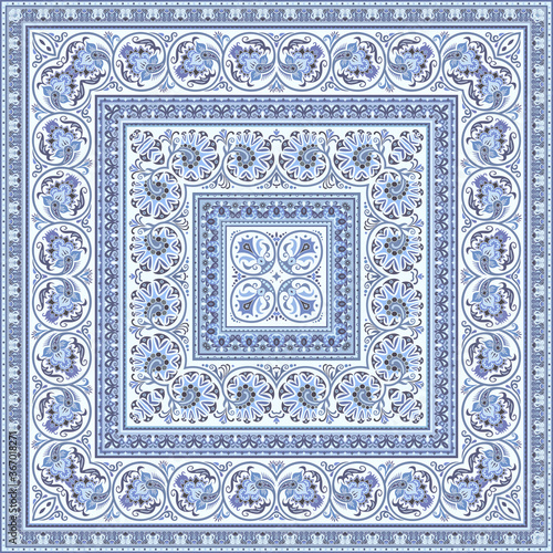 Vector floral ethnic ornamental illustration