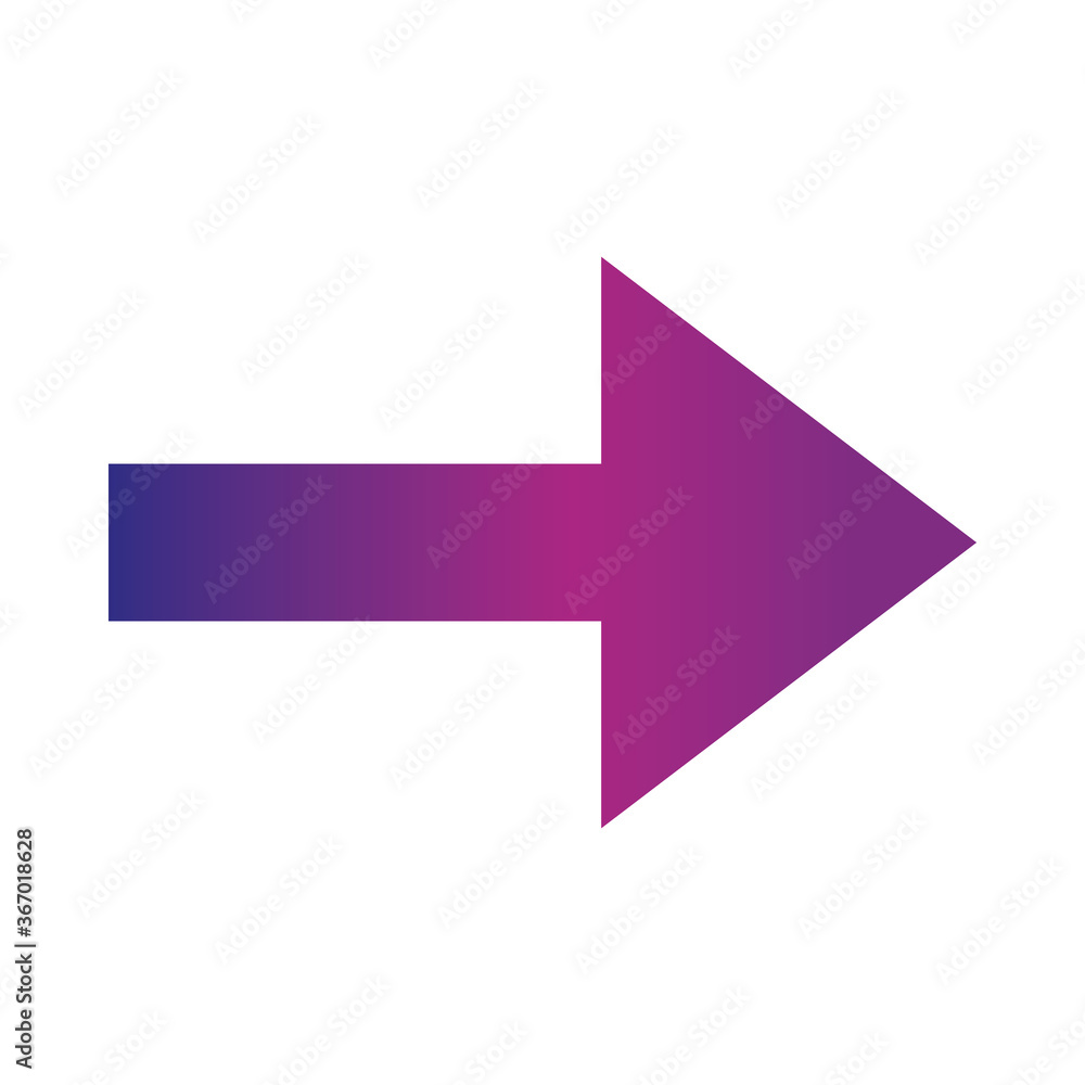 arrow direction related icon, right pointed orientation gradient style arrow direction related icon, right pointed orientation gradient style