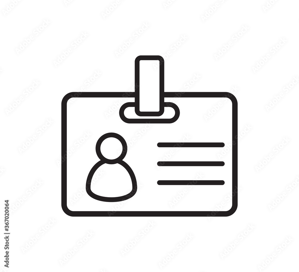 Id card icon vector logo design template Id card icon vector logo design template