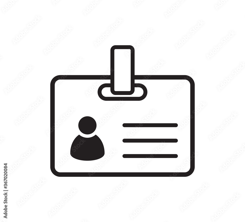 Id card icon vector logo design template Id card icon vector logo design template