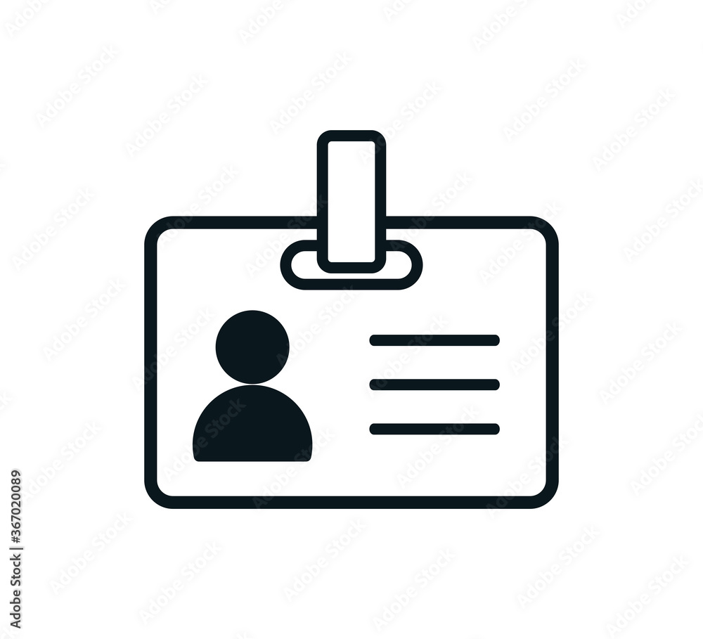 Id card icon vector logo design template Id card icon vector logo design template