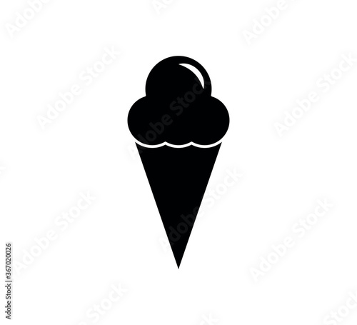 Ice cream icon flat style trendy illustration