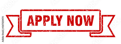 apply now grunge vintage retro band. apply now ribbon