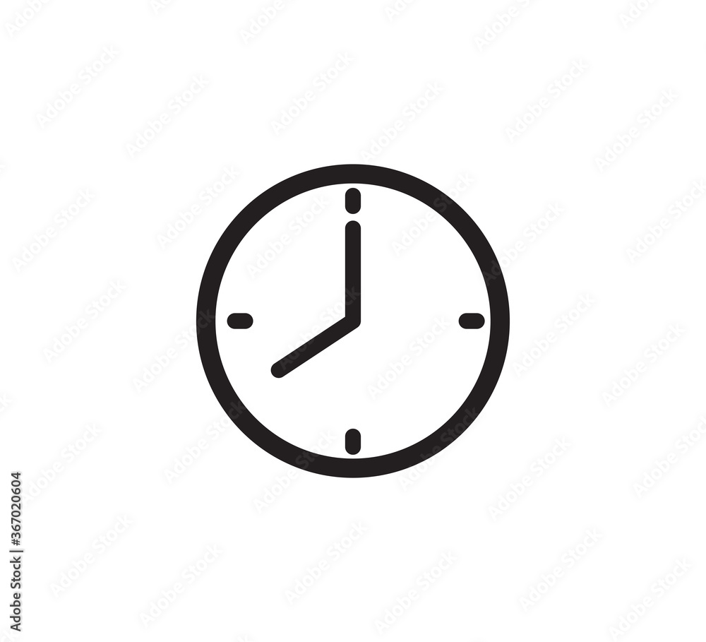 Clock icon vector logo design template Clock icon vector logo design template