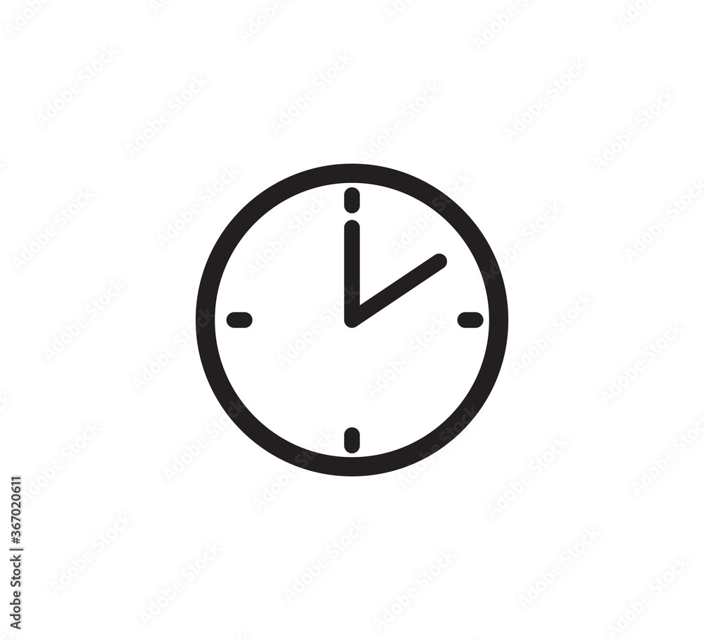 Clock icon vector logo design template Clock icon vector logo design template