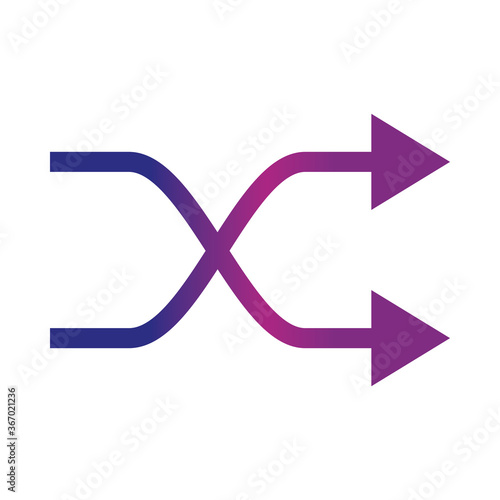 arrow shuffle refresh gradient style icon