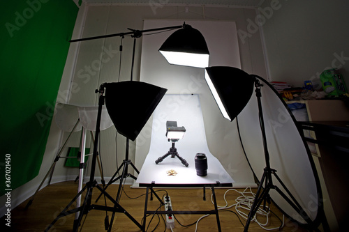 home photography studio and equipment