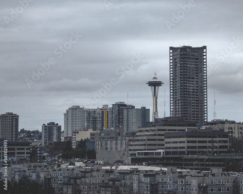 city of Seattle during overcast