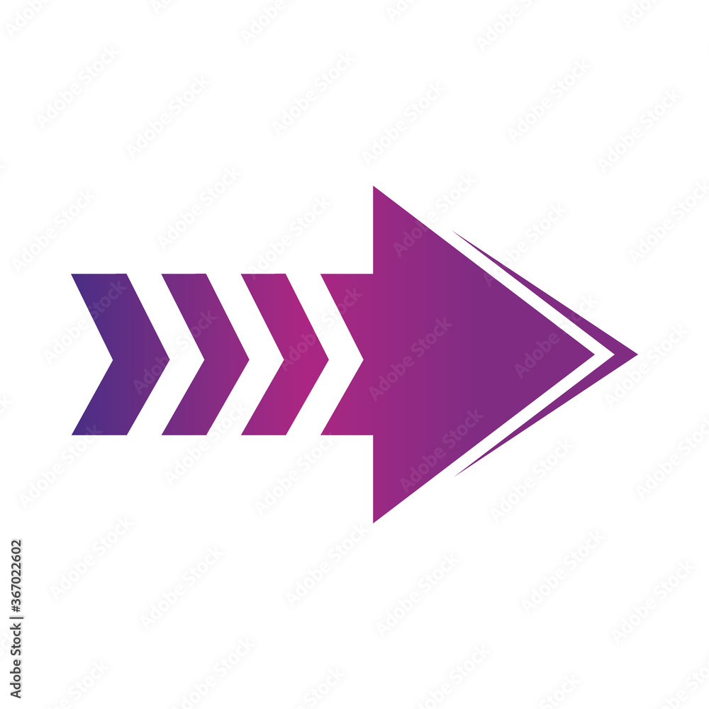 arrow direction related icon, right pointed orientation gradient style arrow direction related icon, right pointed orientation gradient style