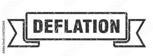 deflation grunge vintage retro band. deflation ribbon