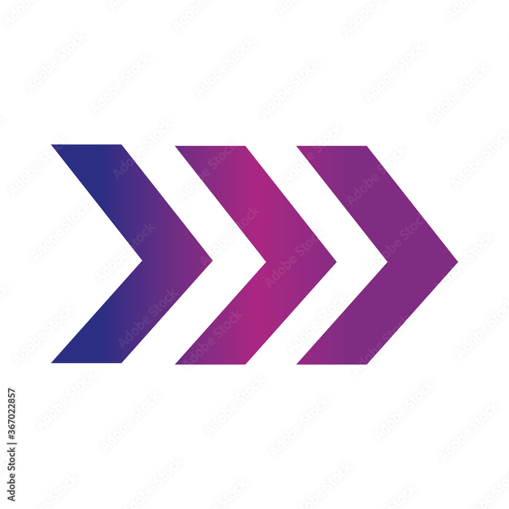 right arrows direction advancement gradient style icon right arrows direction advancement gradient style icon