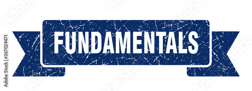 fundamentals grunge vintage retro band. fundamentals ribbon