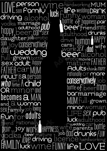 Black Design Poster Adult Typography