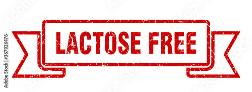 lactose free grunge vintage retro band. lactose free ribbon