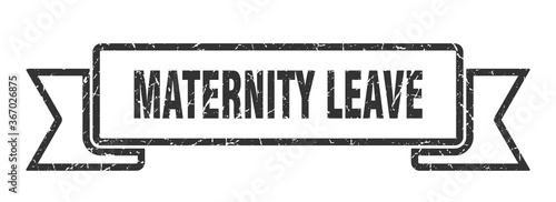 maternity leave grunge vintage retro band. maternity leave ribbon