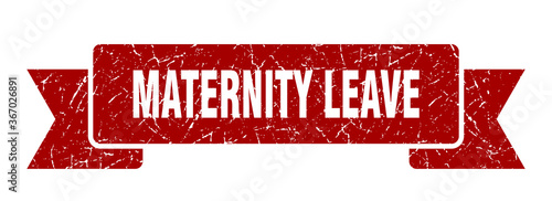 maternity leave grunge vintage retro band. maternity leave ribbon