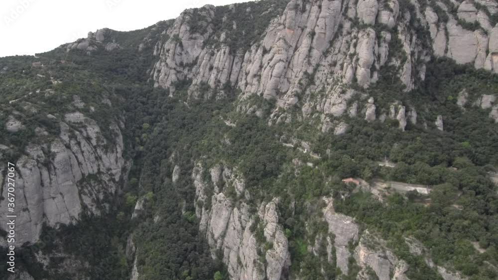 Aerial view of beautiful rocky cliffs in mountains. Drone Footage Aerial view of beautiful rocky cliffs in mountains. Drone Footage