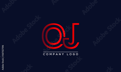 Creative letters OJ or JO Logo Design Vector Template. Initial Letters OJ Logo Design	