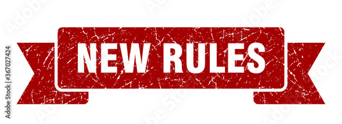 new rules grunge vintage retro band. new rules ribbon