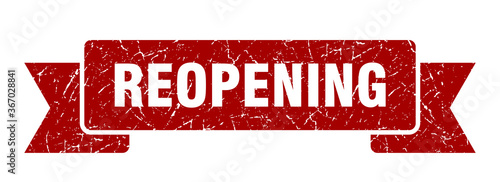 reopening grunge vintage retro band. reopening ribbon
