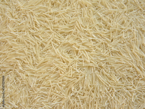 Bild auf Leinwand White color raw Vermicelli pasta