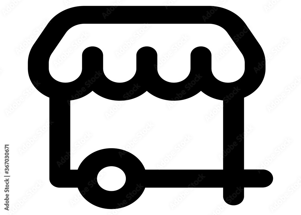 Kiosk icon on white background. Vector illustration. Kiosk icon on white background. Vector illustration.