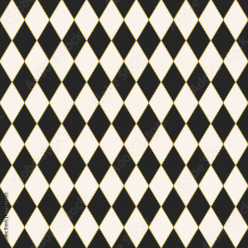 Seamless tiled harlequin pattern design
