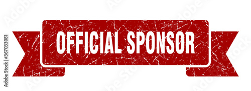 official sponsor grunge vintage retro band. official sponsor ribbon