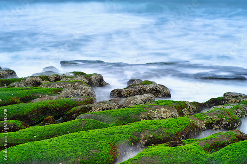 Laomei Green Reef - Taiwan North Coast seasonal features, shot in Shimen District, New Taipei, Taiwan. photo