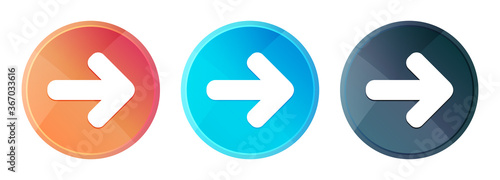 Free Download Next arrow icon steam mist round button set shiny illustration - GFXLoad