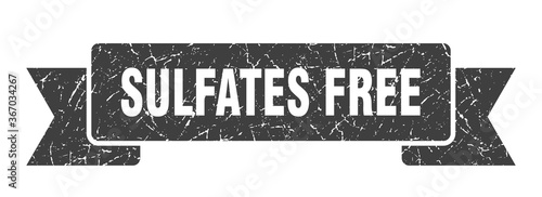 sulfates free grunge vintage retro band. sulfates free ribbon
