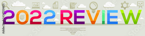 Creative (2022 review) Design,letters and icons,Vector illustration.	
