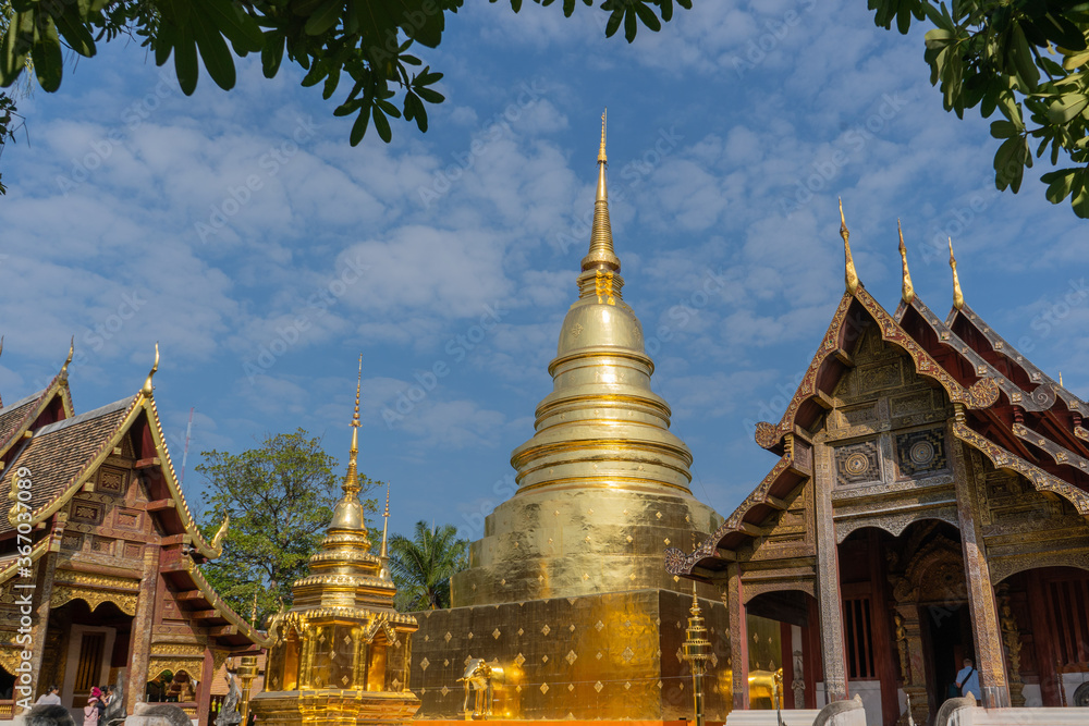Naklejka premium Wat Phra Singh in Chiang Mai, Thailand