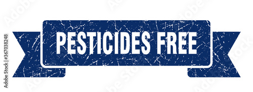 pesticides free grunge vintage retro band. pesticides free ribbon
