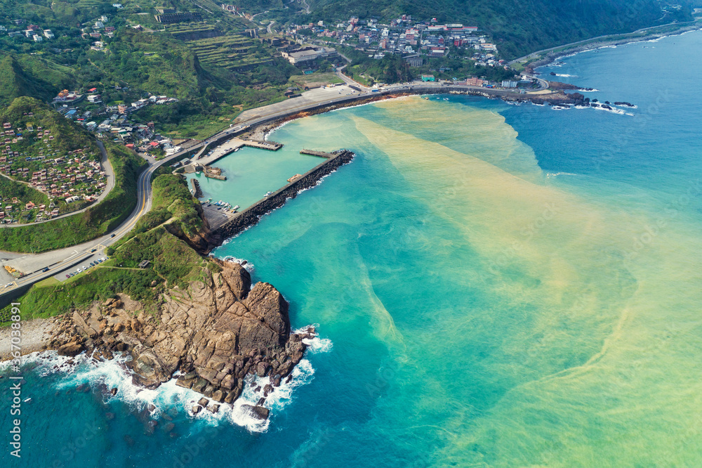 Φωτογραφία Yinyang Sea Aerial View - Famous travel destinations of Taiwan, panoramic bird’s eye view, shot in Ruifang District, New Taipei City, Taiwan