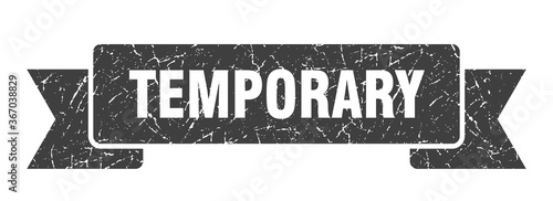 temporary grunge vintage retro band. temporary ribbon
