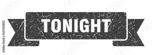 tonight grunge vintage retro band. tonight ribbon