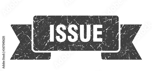 issue grunge vintage retro band. issue ribbon