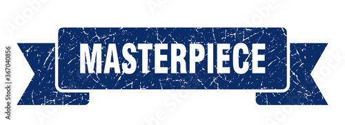 masterpiece grunge vintage retro band. masterpiece ribbon