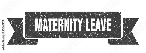 maternity leave grunge vintage retro band. maternity leave ribbon